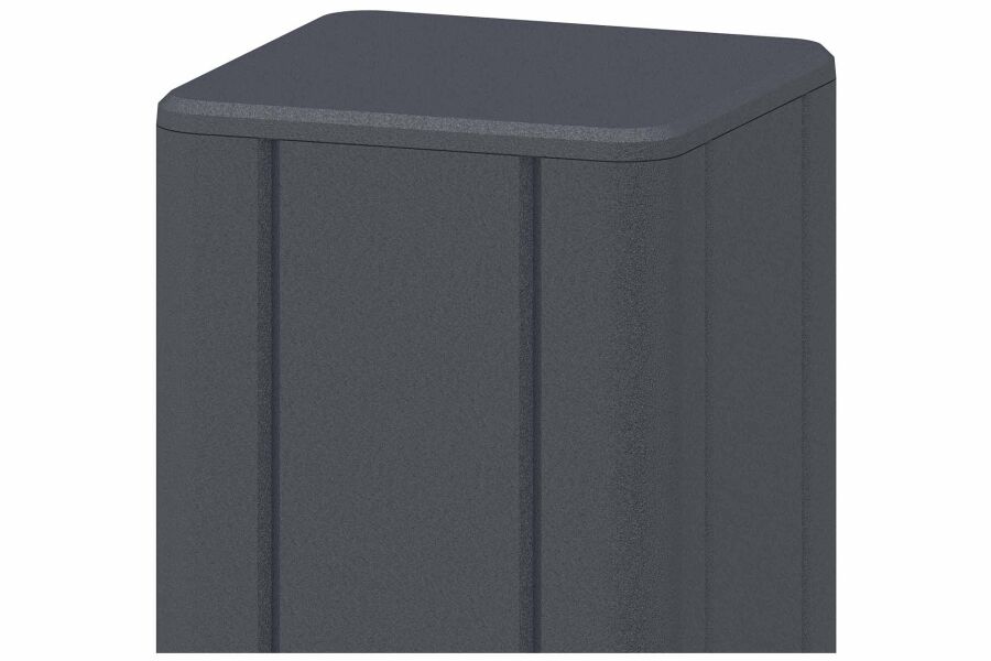 Delta BASIC ALU-Tor-Pfosten, 2-er-Set, anthrazit,  inkl. Pfostenträger 70x70x1900mm