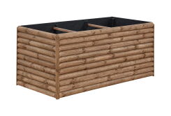 Delta FINJA XL Halbpalisadenhochbeet, braun 187x87x77cm