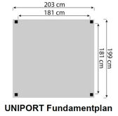 Delta UNIPORT Unterstand, grün 203x199x230cm