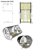 Campingfass DELUX Modell 235 x 446 cm inkl. Dachschindeln schwarz, Bausatz
