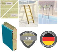 Karibu Pool MODELL 4 VARIANTE A Classic Deck Folie BLAU