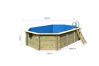 Karibu Pool MODELL 4 VARIANTE A Classic Deck Folie BLAU