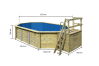 Karibu Pool MODELL 4 VARIANTE B Classic Deck Folie BLAU