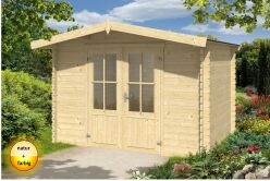 Gartenhaus BALTIMORE 292 x 230 cm, 28 mm natur / farbig