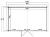 Gartenhaus BOSTON; 480 x 292 cm; 28 mm Blockbohlen; SCHWEDENROT lackiert