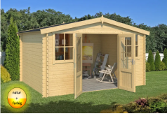 Lasita Maja Gartenhaus DALLAS  396 x 312 cm 28 mm natur /...