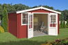 Lasita Maja Gartenhaus DALLAS; 396 x 312 cm; 28 mm Blockbohlen; SCHWEDENROT lackiert