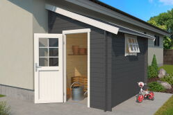 Gartenhaus JURA 2 180 x 275 cm, 28 mm, natur / farbig