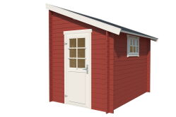 Gartenhaus JURA 2; 180 x 275 cm; 28 mm Blockbohlen; SCHWEDENROT lackiert