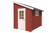 Gartenhaus JURA 2; 180 x 275 cm; 28 mm Blockbohlen; SCHWEDENROT lackiert