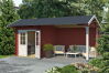 Gartenhaus KENZO; 540 x 300 cm; 34 mm Blockbohlen; SCHWEDENROT lackiert