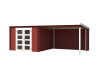 Gartenhaus NOVIA PLUS; 600 x 275 cm; 28 mm Blockbohlen; SCHWEDENROT lackiert