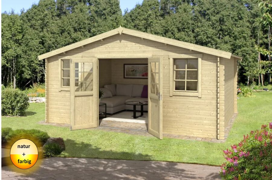 Lasita Maja Gartenhaus UDO 300 (AKTION 25) 28 mm / 480×300 cm / ohne Fußboden