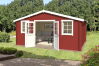 Gartenhaus UDO 300; 480 x 300 cm; 28 mm Blockbohlen; SCHWEDENROT lackiert