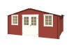 Gartenhaus UDO 300; 480 x 300 cm; 28 mm Blockbohlen; SCHWEDENROT lackiert