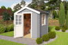 Gartenhaus WELS 1; 200 x 200 cm; 28 mm Blockbohlen; LICHT GRAU lackiert