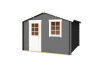 Gartenhaus WELS 3; 300 x 300 cm; 28 mm Blockbohlen; CARBON GRAU lackiert