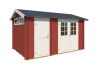 Gartenhaus WILLIAM; 380 x 250 cm; 28 mm Blockbohlen; SCHWEDENROT lackiert