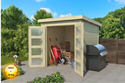 Gartenhaus ZAMBEZI 2 - 200 x 250 cm, 28 mm,  natur / farbig