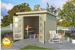 Gartenhaus ZAMBEZI 3 - 250 x 200 cm, 28 mm, natur / farbig