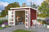 Gartenhaus ZAMBEZI 5; 325 x 270 cm; 28 mm Blockbohlen; SCHWEDENROT lackiert