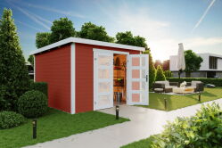 Gartenhaus ZAMBEZI 6 - 300 x 250 cm, 28 mm, natur / farbig