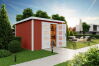 Gartenhaus ZAMBEZI 6 - 300 x 250 cm, 28 mm, natur / farbig