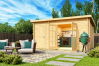 Gartenhaus BELMONT 1 PLUS 40mm, 380x250 cm (L), 40mm Blockbohlen, inklusive Boden
