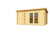 Gartenhaus BELMONT 1 PLUS 40mm, 380x250 cm (L), 40mm Blockbohlen, inklusive Boden