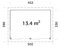 Elementhaus ANNABEL 13,4 m2 (inkl. Schiebetürelemente)