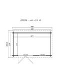 Gartenhaus AMIRA 230 PLUS, 380 x 230 cm, 40 mm Blockbohlen