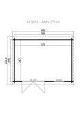 Gartenhaus AMIRA 275 PLUS, 380 x 275 cm, 40 mm Blockbohlen