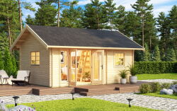 Gartenhaus CAROLINE 2.1 575x390 cm; 40mm Doppelnut;...