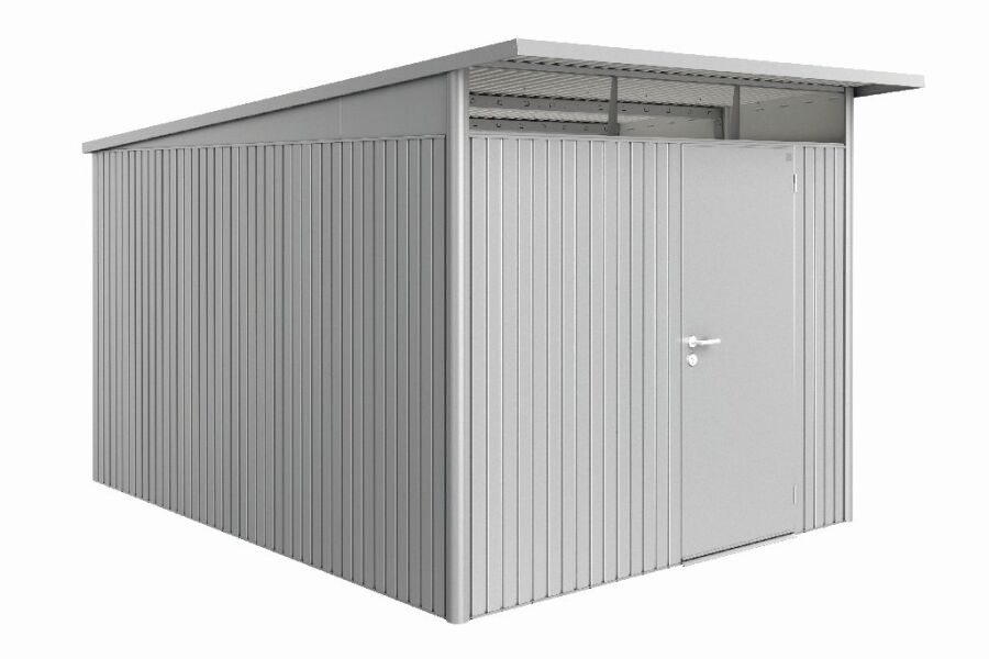 Biohort Gerätehaus AvantGarde Gr. A8 silber-metallic mit Standardtür 260 x 380 x 222