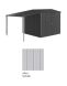 Biohort Seitendach zu Europa Gr. 2/3/4A silber-metallic 150 x 156 x 170