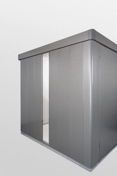 Biohort Getöntes Lichtpaneel Gerätehaus Neo, quarzgrau-metallic 32 x 3,3 x 207