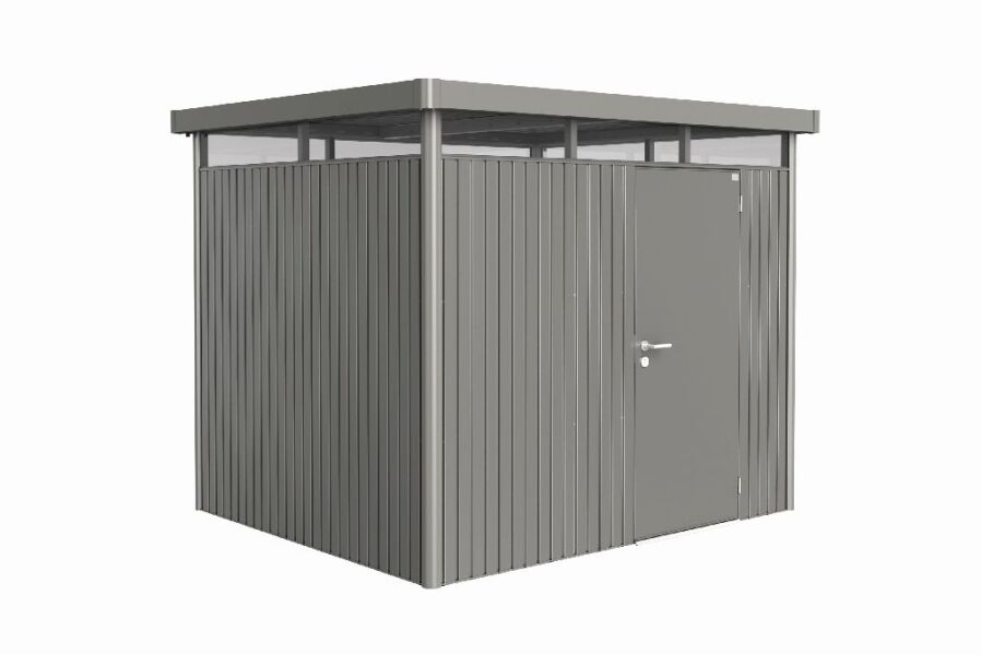 Biohort Gerätehaus HighLine Gr. H3 quarzgrau-metallic mit Standardtür 275 x 235 x 222