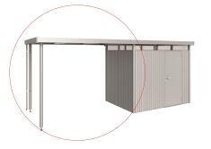 Biohort Seitendach L zu Gerätehaus HighLine H2...