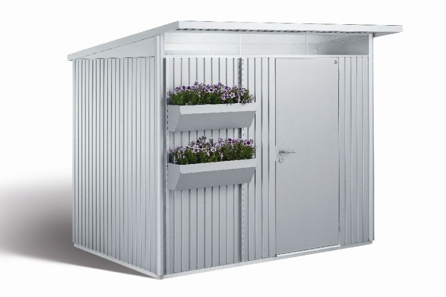 9003414170100 - Biohort Gerätehaus AvantGarde Gr A1 dunkelgrau-metallic mit Standardtür 180 x 220 x 218