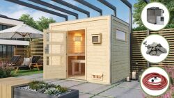 Karibu Saunahaus TOPGARDEN 7 / THEO / mit 9KW BIO Ofen...