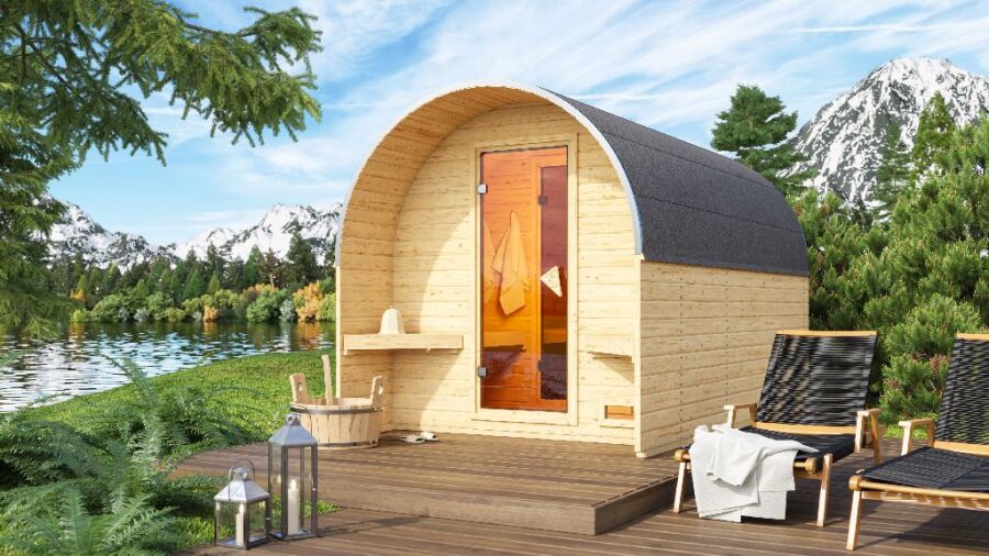 38 mm Saunahaus SAUNA FASSHAUS 3