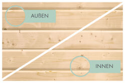 Gartenhaus TINTRUP 364x244 cm, 28mm, naturbelassen