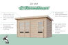 Gartenhaus TINTRUP 364x244 cm, 28mm, naturbelassen