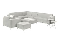Tuindeco Lounge Modul Ottomane/Tisch Colorado Springs, ALU/Textilene/Quickdry-Schaum