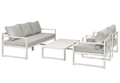 Tuindeco Loungeset Buffalo, ALU/Textilene/Quickdry-Schaum