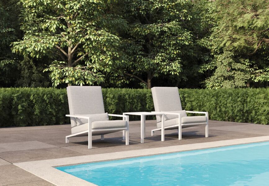 Tuindeco Loungeset Balkonset Fremont, ALU/Textilene/Quickdry-Schaum