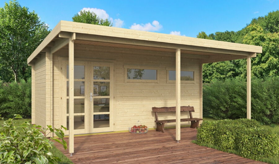 Tuindeco Gartenhaus ETTEN LEUR 498 x 298 cm; 28 mm; großes Vordach; ohne Boden