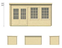 Tuindeco Gartenhaus MARIA; 450x250 cm ISO; 40 mm...
