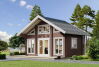 Saunahaus Ferienhaus FELLIN 570 x350 cm, 70mm Doppelnut, inkl. Boden und Dacheindeckung, ISO-Verglasung