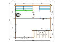 Saunahaus NARWA 461x430 cm, 70mm Doppelnut, inkl. Boden...